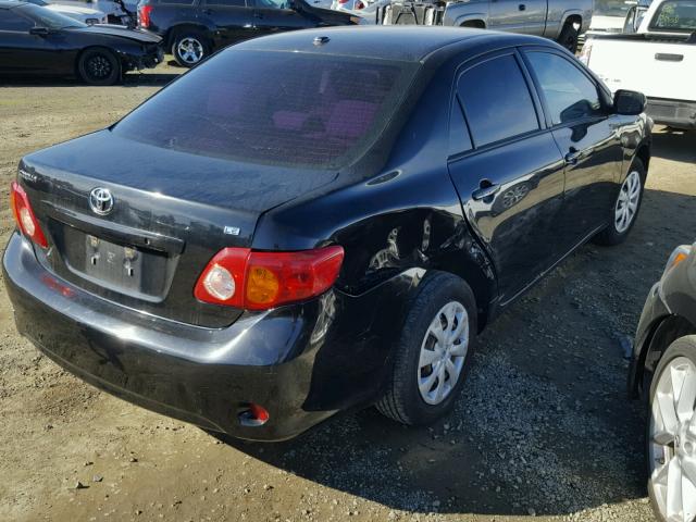 1NXBU40E99Z113026 - 2009 TOYOTA COROLLA BA BLACK photo 4