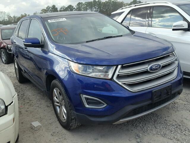 2FMTK3J83FBB03753 - 2015 FORD EDGE BLUE photo 1