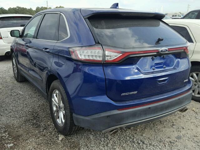 2FMTK3J83FBB03753 - 2015 FORD EDGE BLUE photo 3