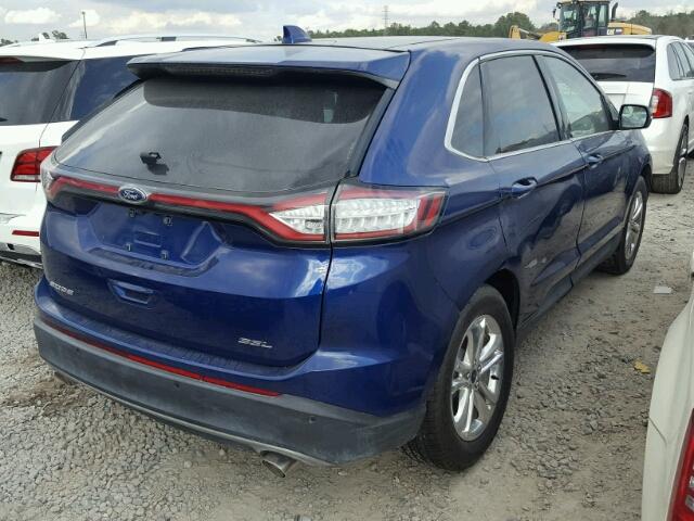 2FMTK3J83FBB03753 - 2015 FORD EDGE BLUE photo 4