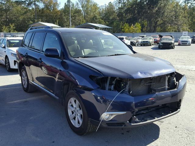 5TDZA3EH2CS026301 - 2012 TOYOTA HIGHLANDER BLUE photo 1