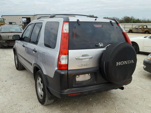 JHLRD68595C000697 - 2005 HONDA CR-V LX SILVER photo 3