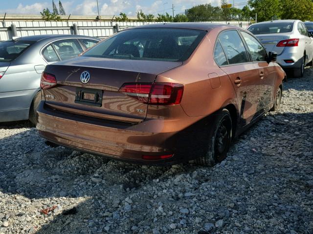 3VW267AJ2GM412867 - 2016 VOLKSWAGEN JETTA S BROWN photo 4