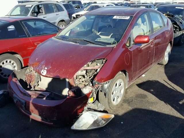 JTDKB20U057006414 - 2005 TOYOTA PRIUS RED photo 2