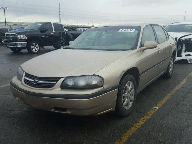 2G1WF52E649424429 - 2004 CHEVROLET IMPALA GOLD photo 2