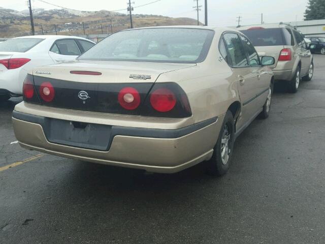 2G1WF52E649424429 - 2004 CHEVROLET IMPALA GOLD photo 4