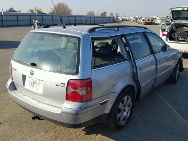 WVWYH63B43E082379 - 2003 VOLKSWAGEN PASSAT GLX SILVER photo 4