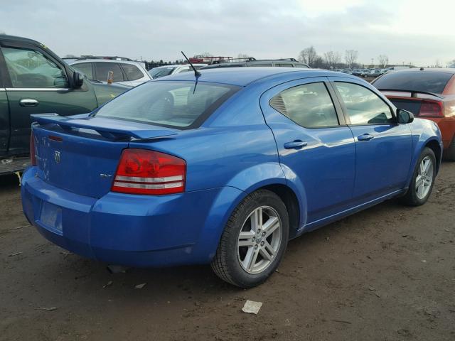 1B3LC56K38N582086 - 2008 DODGE AVENGER SX BLUE photo 4