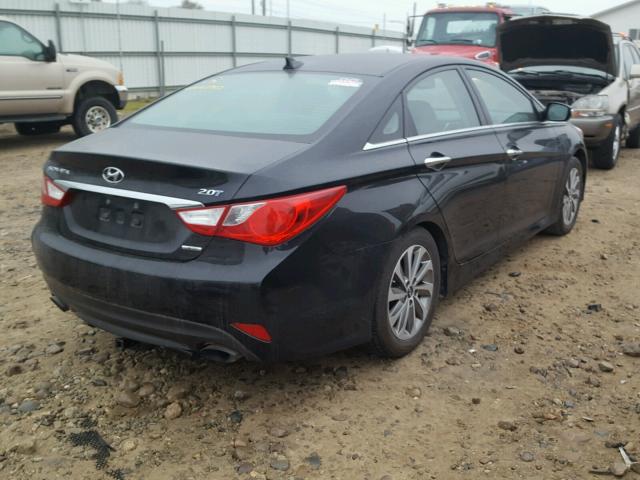 5NPEC4AB9EH880355 - 2014 HYUNDAI SONATA SE BLACK photo 4