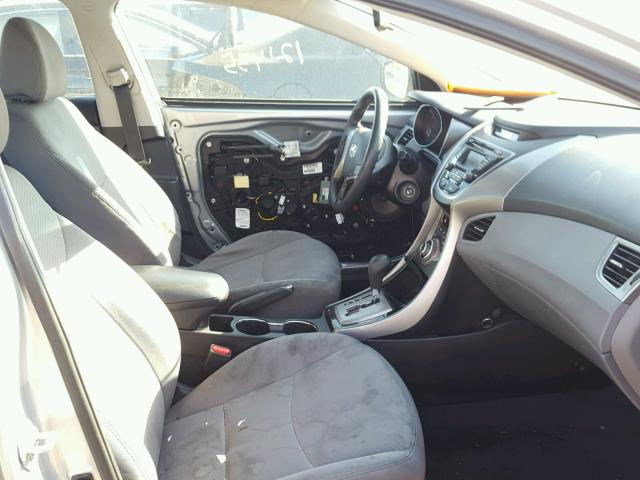 5NPDH4AE1DH348488 - 2013 HYUNDAI ELANTRA GL SILVER photo 5