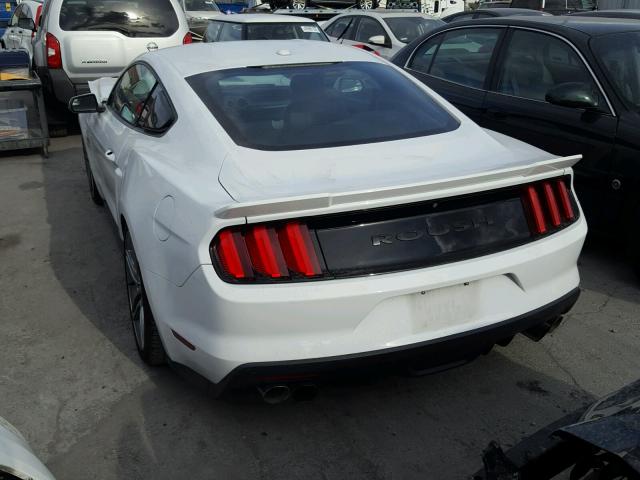 1FA6P8CF2F5333774 - 2015 FORD MUSTANG GT WHITE photo 3