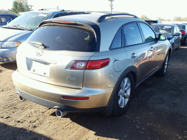 JNRAS08WX4X202879 - 2004 INFINITI FX35 BEIGE photo 4