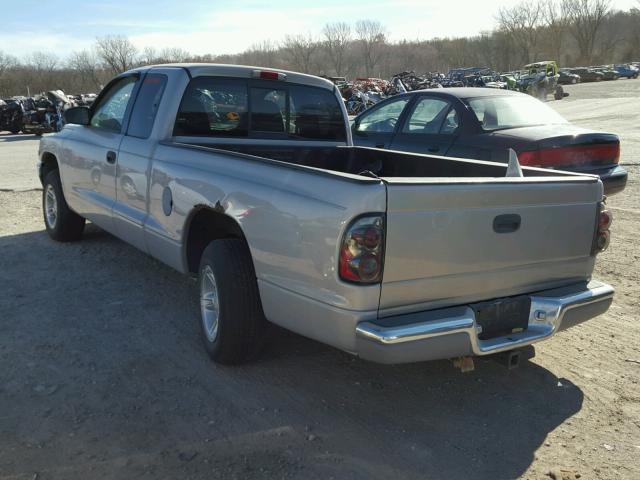 1B7GL22X5WS758084 - 1998 DODGE DAKOTA SILVER photo 3