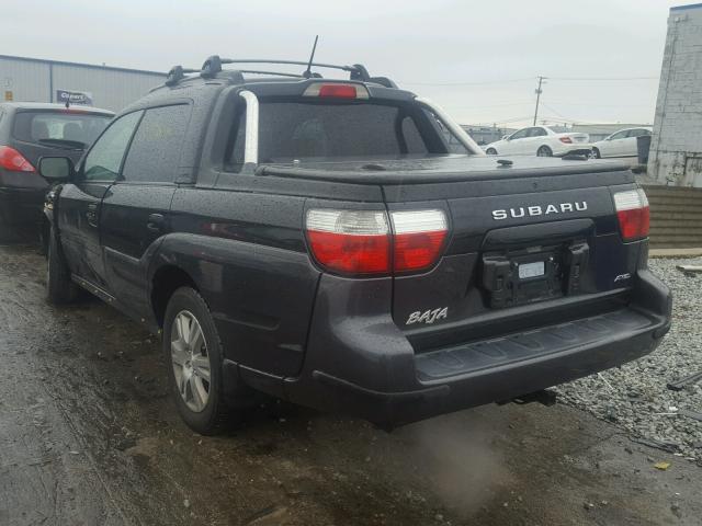 4S4BT63C055107726 - 2005 SUBARU BAJA TURBO BLACK photo 3