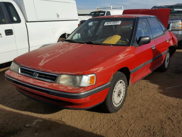 JF2BC63C3LG619469 - 1990 SUBARU LEGACY L RED photo 2