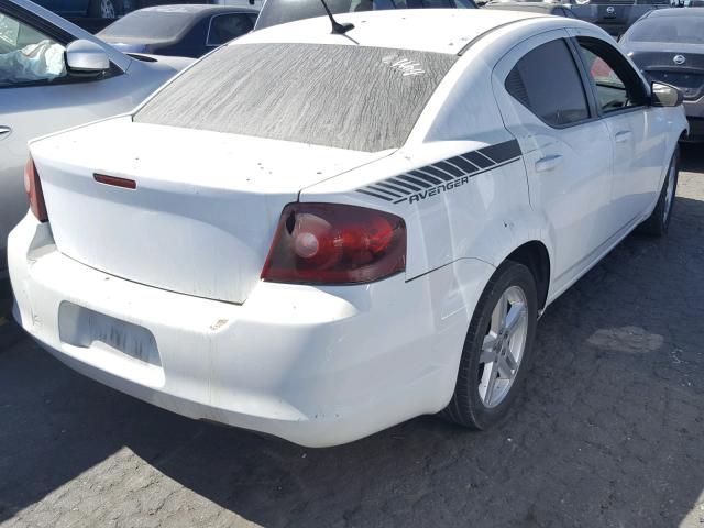 1B3BD4FB1BN579147 - 2011 DODGE AVENGER EX WHITE photo 4