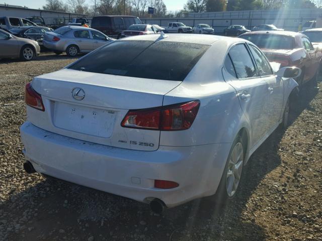 JTHCF5C20C5057360 - 2012 LEXUS IS 250 WHITE photo 4