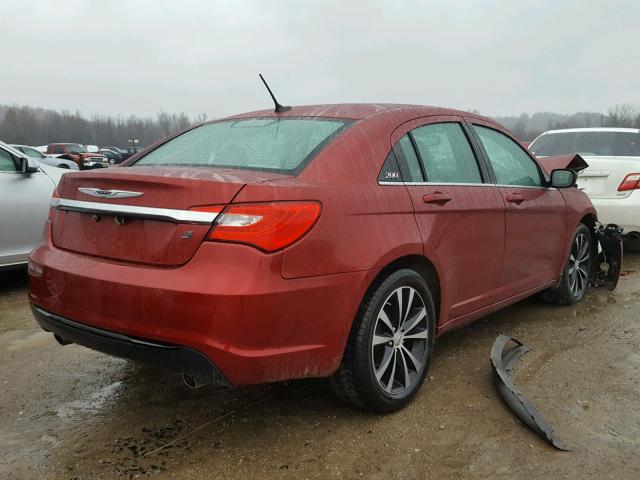 1C3CCBCG3DN629452 - 2013 CHRYSLER 200 LIMITE RED photo 4