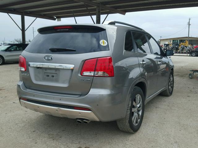 5XYKW4A20DG313662 - 2013 KIA SORENTO SX GRAY photo 4