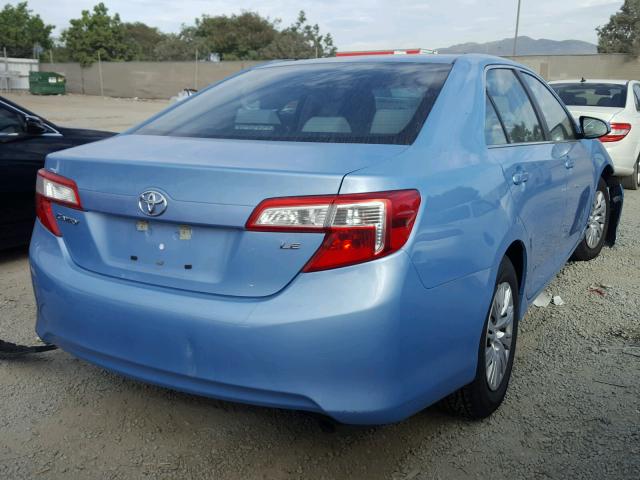 4T4BF1FK8CR261915 - 2012 TOYOTA CAMRY BASE BLUE photo 4