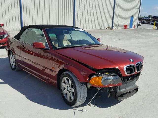 WBABS33411JY54829 - 2001 BMW 325 CI MAROON photo 1