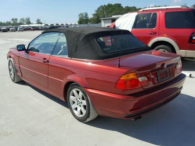 WBABS33411JY54829 - 2001 BMW 325 CI MAROON photo 3