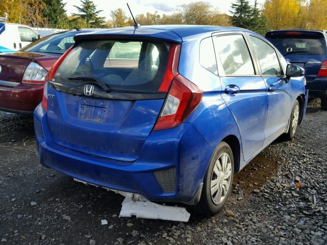 JHMGK5H51GX026080 - 2016 HONDA FIT LX BLUE photo 4