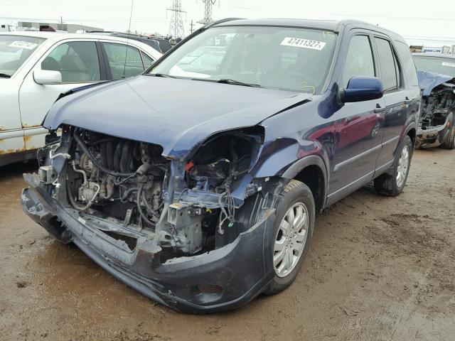 SHSRD78865U346196 - 2005 HONDA CR-V EX BLUE photo 2