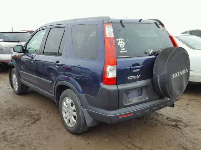 SHSRD78865U346196 - 2005 HONDA CR-V EX BLUE photo 3