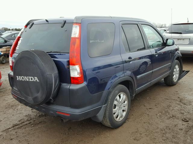 SHSRD78865U346196 - 2005 HONDA CR-V EX BLUE photo 4