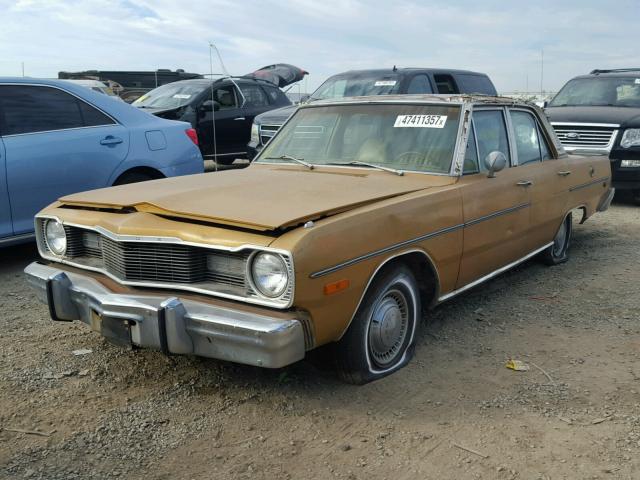 LH41C5B317025 - 1976 DODGE DART GOLD photo 2