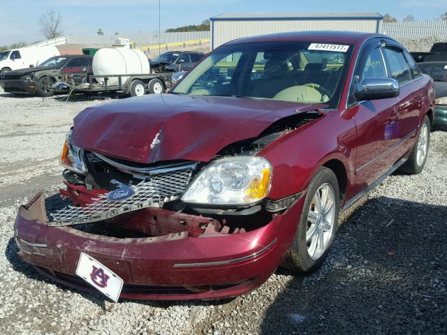 1FAFP25166G111757 - 2006 FORD FIVE HUNDR MAROON photo 2