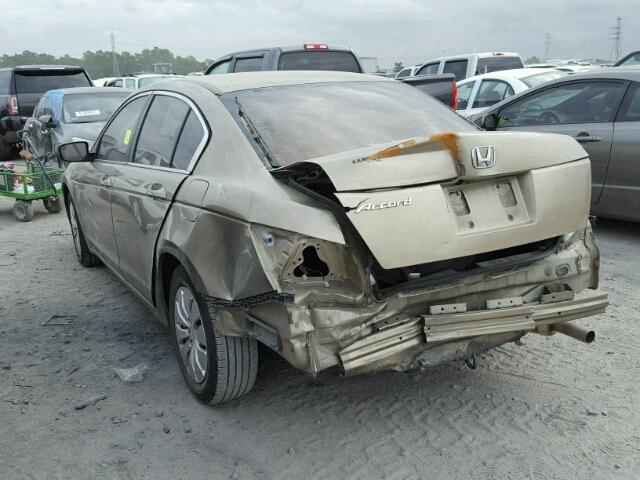 1HGCP26389A184232 - 2009 HONDA ACCORD LX GOLD photo 3