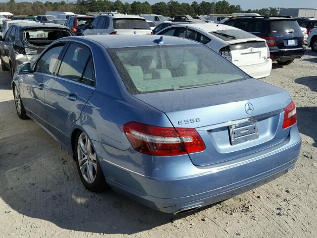 WDDHF7CB0BA323829 - 2011 MERCEDES-BENZ E 550 BLUE photo 3