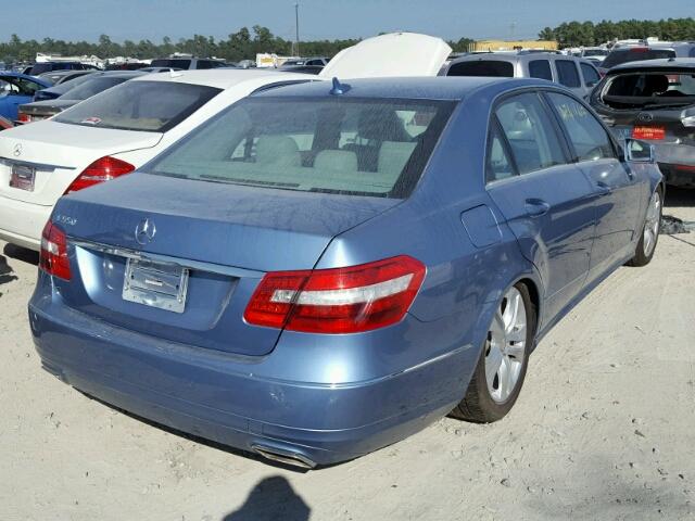 WDDHF7CB0BA323829 - 2011 MERCEDES-BENZ E 550 BLUE photo 4