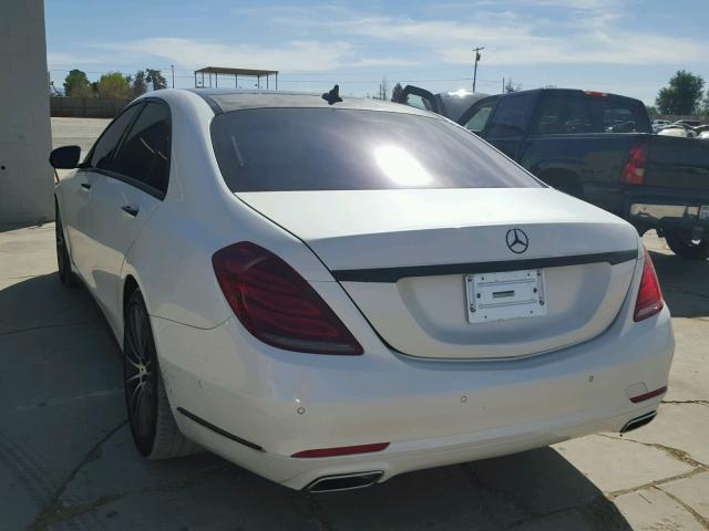 WDDUG8CB4FA137704 - 2015 MERCEDES-BENZ S 550 WHITE photo 3