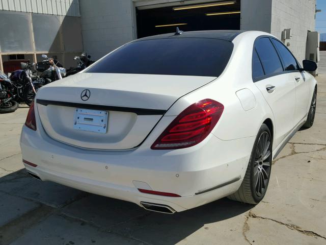 WDDUG8CB4FA137704 - 2015 MERCEDES-BENZ S 550 WHITE photo 4