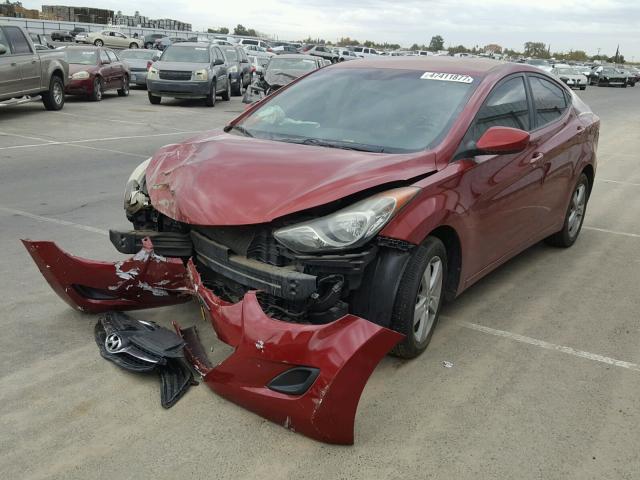 KMHDH4AE1BU115743 - 2011 HYUNDAI ELANTRA GL BURGUNDY photo 2