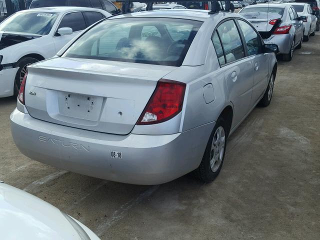1G8AJ52F04Z198476 - 2004 SATURN ION LEVEL SILVER photo 4