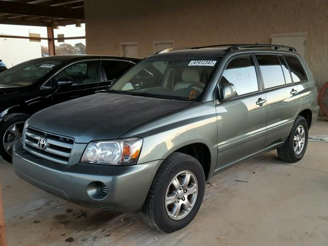 JTEDP21A270128732 - 2007 TOYOTA HIGHLANDER GREEN photo 2