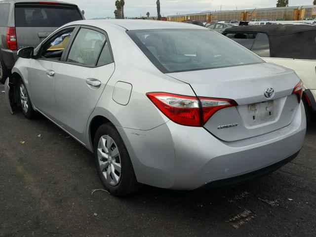 5YFBURHEXFP316098 - 2015 TOYOTA COROLLA L SILVER photo 3