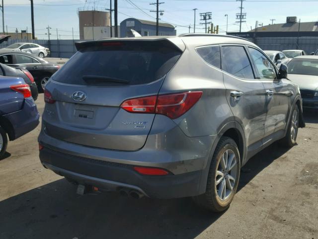 5XYZUDLA1FG287696 - 2015 HYUNDAI SANTA FE S GRAY photo 4