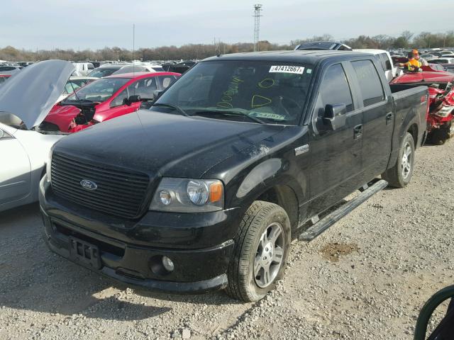 1FTRW12W57KD00614 - 2007 FORD F150 SUPER BLACK photo 2