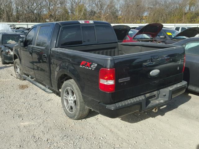 1FTRW12W57KD00614 - 2007 FORD F150 SUPER BLACK photo 3