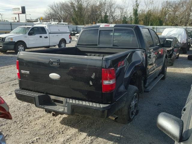 1FTRW12W57KD00614 - 2007 FORD F150 SUPER BLACK photo 4