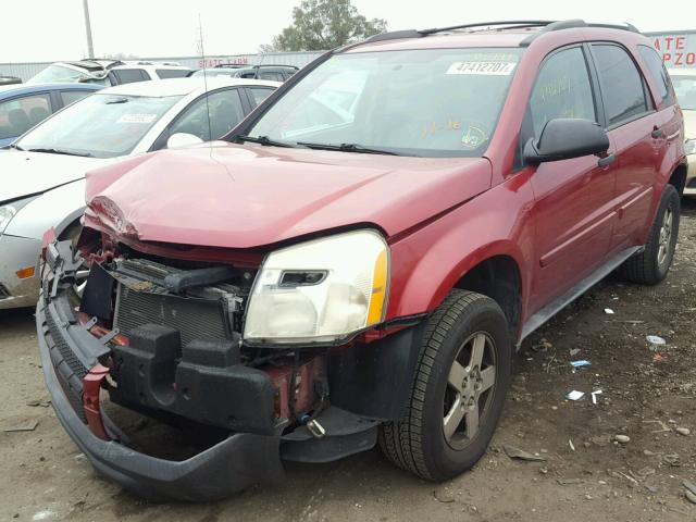 2CNDL23F356085852 - 2005 CHEVROLET EQUINOX LS RED photo 2