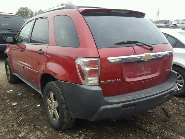 2CNDL23F356085852 - 2005 CHEVROLET EQUINOX LS RED photo 3