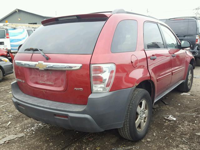 2CNDL23F356085852 - 2005 CHEVROLET EQUINOX LS RED photo 4