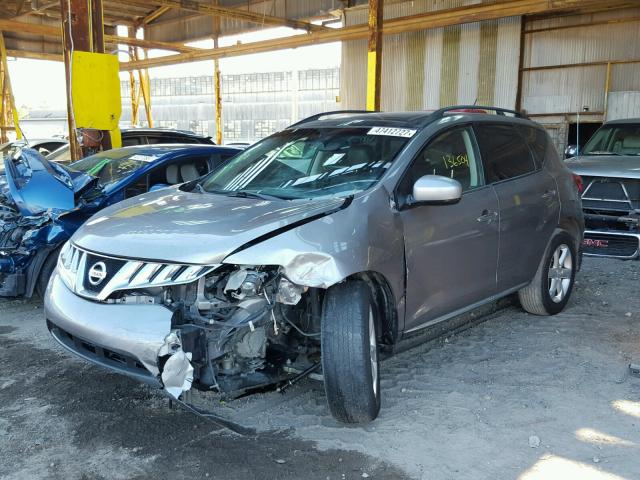 JN8AZ18U79W006576 - 2009 NISSAN MURANO S GRAY photo 2