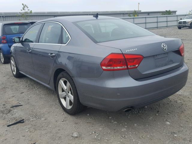 1VWBP7A34DC083259 - 2013 VOLKSWAGEN PASSAT SE GRAY photo 3